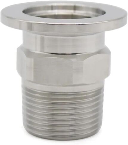 Flange Adapter Hexagonal Male Thread 3/4''~1'' Outer Diameter Vacuum Stainless Steel Flange Tube Fitting(40x1I8inch 92g) in Saudi Arabia