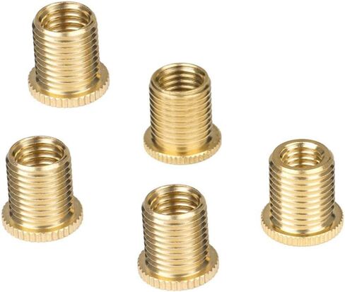 Baoblaze Pack of 5 Universal Gear Knob Adapter Nuts Insert Set 1.5 Gold in Saudi Arabia