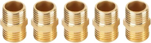 10 قطعة 1/4 BSP إلى 1/4 BSP خيط خارجي أنبوب نحاسي موصل فوهة سداسي محول سريع in Kuwait