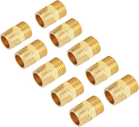 10 قطعة 1/4 BSP إلى 1/4 BSP خيط خارجي أنبوب نحاسي موصل فوهة سداسي محول سريع in Kuwait