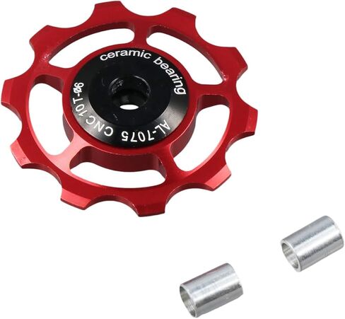 بكرة Derailleur الخلفية، 10T من السيراميك تحمل كرة Derailleur عجلة عجلة الدراجة دليل عجلة الأسطوانة ملحقات ركوب الدراجات لدراجة الطريق MTB in Kuwait