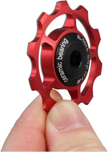 بكرة Derailleur الخلفية، 10T من السيراميك تحمل كرة Derailleur عجلة عجلة الدراجة دليل عجلة الأسطوانة ملحقات ركوب الدراجات لدراجة الطريق MTB in Kuwait