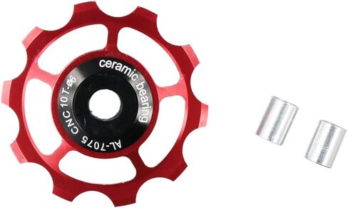 بكرة Derailleur الخلفية، 10T من السيراميك تحمل كرة Derailleur عجلة عجلة الدراجة دليل عجلة الأسطوانة ملحقات ركوب الدراجات لدراجة الطريق MTB in Kuwait
