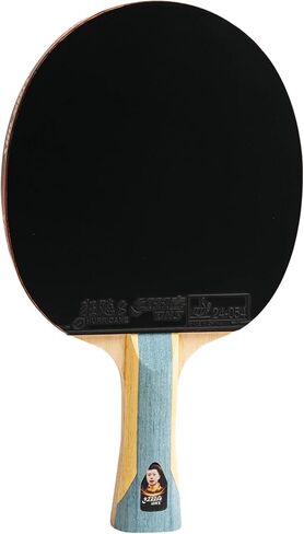DHS Sports 6 Star Table Tennis Racket H6002 - Shakehand, ITTF Approved Paddle, Advanced, 5 Ply Wood, Thicker Core, Hurricane 8 and Tin Arc Rubbers in Saudi Arabia