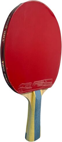 DHS Sports 6 Star Table Tennis Racket H6002 - Shakehand, ITTF Approved Paddle, Advanced, 5 Ply Wood, Thicker Core, Hurricane 8 and Tin Arc Rubbers in Saudi Arabia