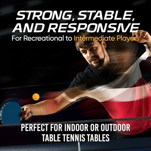 Flow Table Tennis Set – 2 Performance Ping Pong Paddles with 2 Balls-Balanced Control, Spin & Speed-Multi-Ply Wood Blades-Indoor & Outdoor Play -Recreational to Intermediate Players in Saudi Arabia