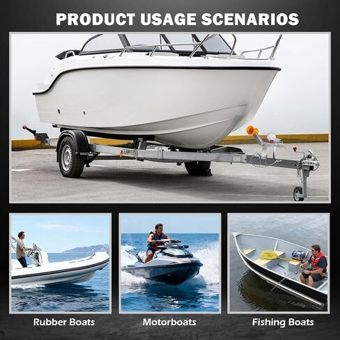 حامل ونش مقطورة قارب 1200 رطل مع عمود تثبيت مجلفن قابل للتعديل وبكرة - يناسب لسان المقطورة 3 بوصة عرض × 4 بوصة ارتفاع، ويتضمن طقم ونش السقاطة in Kuwait