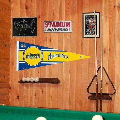 WinCraft Mariners Retro Vintage Throwback Full Size Pennant Flag, 12x30" in Saudi Arabia