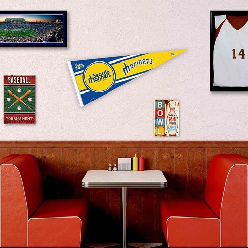WinCraft Mariners Retro Vintage Throwback Full Size Pennant Flag, 12x30" in Saudi Arabia