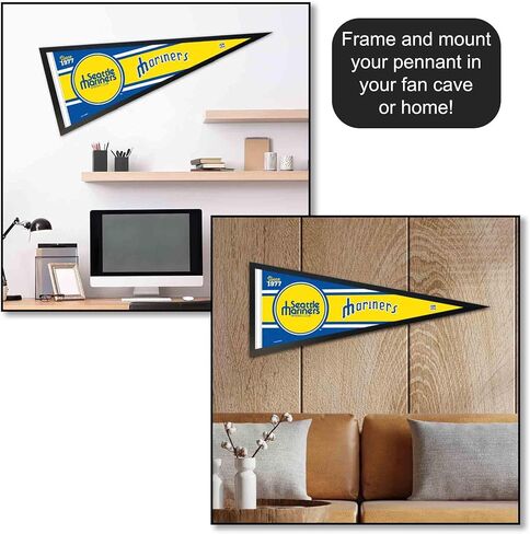 WinCraft Mariners Retro Vintage Throwback Full Size Pennant Flag, 12x30" in Saudi Arabia