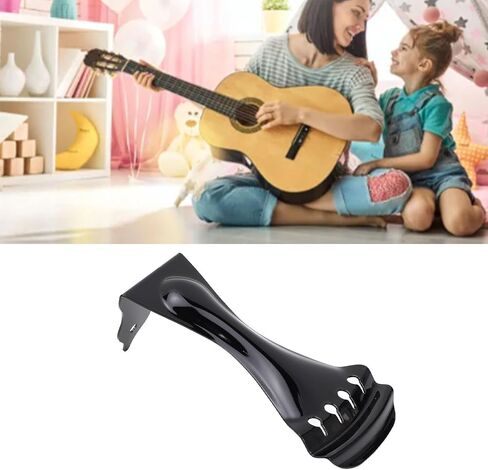 Gavigain Guitar Bent Tailpiece Metal Guitar Tailpiece for 4 Strings for All Wooden or Steel Resonator Guitars Black, 4.59 X 1.55 X 2.07in in Saudi Arabia