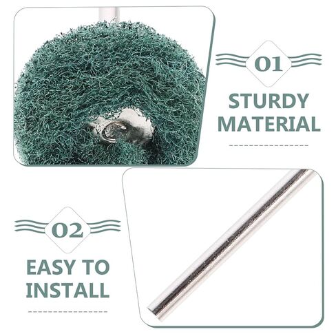 مجموعة 10 قطع من وسادات تلميع الحفر وعجلات التنظيف، ملحقات تلميع كاشطة غير منسوجة للمنظف الكهربائي، ملحقات تنظيف خضراء مزدوجة الطبقة لمثقاب الطاقة in Kuwait