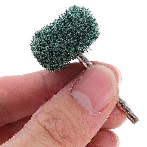 مجموعة 10 قطع من وسادات تلميع الحفر وعجلات التنظيف، ملحقات تلميع كاشطة غير منسوجة للمنظف الكهربائي، ملحقات تنظيف خضراء مزدوجة الطبقة لمثقاب الطاقة in Kuwait