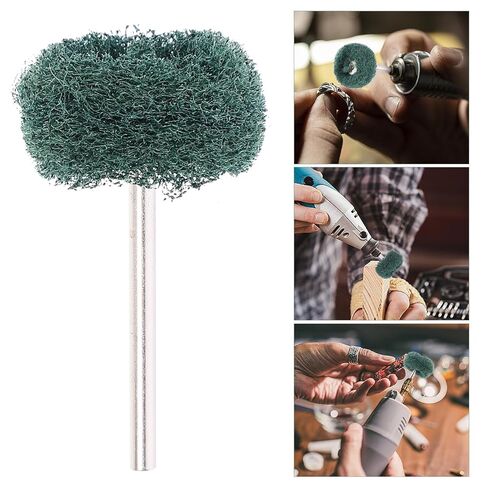 مجموعة 10 قطع من وسادات تلميع الحفر وعجلات التنظيف، ملحقات تلميع كاشطة غير منسوجة للمنظف الكهربائي، ملحقات تنظيف خضراء مزدوجة الطبقة لمثقاب الطاقة in Kuwait