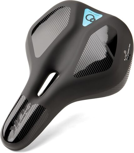 سرج دراجة DDK Comfort Plus - مقعد دراجة مريح من إسفنج الذاكرة - مقعد دراجة يخفف الضغط ويمتص الصدمات - سرج مريح ومبطن ناعم للرجال والنساء in Saudi Arabia