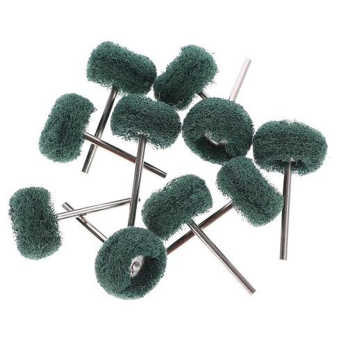 10pcs Green Double-Layer Non-Woven Fabric Polishing Wheel Set with Buffing Pads for Drill Scrubber Polishing Kit Power Sanding Attachment for Cleaning and Tools in Saudi Arabia