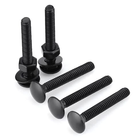 20 Sets 1/4-20 x 1-3/4" Black Carriage Bolts Screws and Hex Nuts & Flat Washers, 304 Stainless Steel 18-8, Round Head Square Neck, Full Thread Coverage in Saudi Arabia