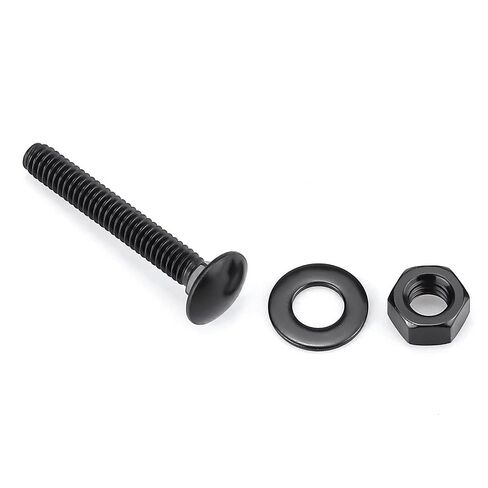 20 Sets 1/4-20 x 1-3/4" Black Carriage Bolts Screws and Hex Nuts & Flat Washers, 304 Stainless Steel 18-8, Round Head Square Neck, Full Thread Coverage in Saudi Arabia