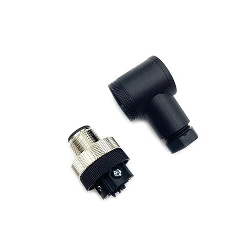 5 قطع M12 4 دبوس موصل ذكر، IP67 مقاوم للماء رمز D موصل دائري صناعي مجال تجميع محول قابل للسلك غير محمي مستشعر نوع الزاوية اليمنى لكابل PG7 250 فولت 4 أمبير in Kuwait