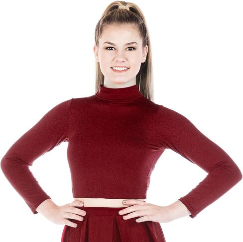 Danzcue Womens' Cheerleading Basic Bodyliner Top Sportswear Body Suits in Saudi Arabia