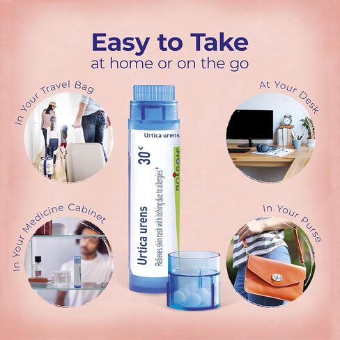 Boiron Urtica Urens 30C Homeopathic Medicine for Skin Allergy Relief with Itching, Minor Rash, or Burning - 3 Count (240 Pellets) in Kuwait