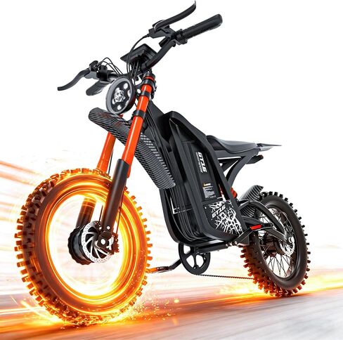 Misodo Electric Dirt Bike for Adults Teens, 4500W Peak Motor, 40 MPH, 100Mile, 48V/25Ah Battery, 45° Slope, Dual Hydraulic Brakes, Full Suspension, All-Terrain Electric Motorcycle, 16" Off-Road E-Bike in Saudi Arabia