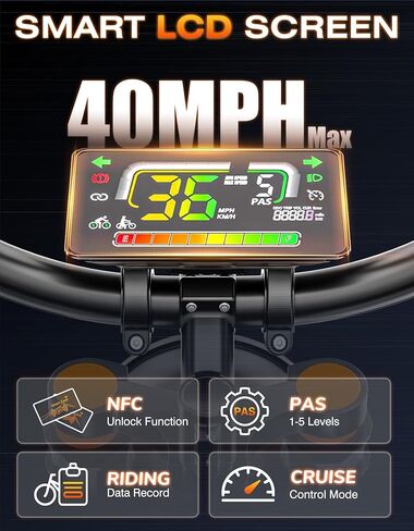 Misodo Electric Dirt Bike for Adults Teens, 4500W Peak Motor, 40 MPH, 100Mile, 48V/25Ah Battery, 45° Slope, Dual Hydraulic Brakes, Full Suspension, All-Terrain Electric Motorcycle, 16" Off-Road E-Bike in Saudi Arabia