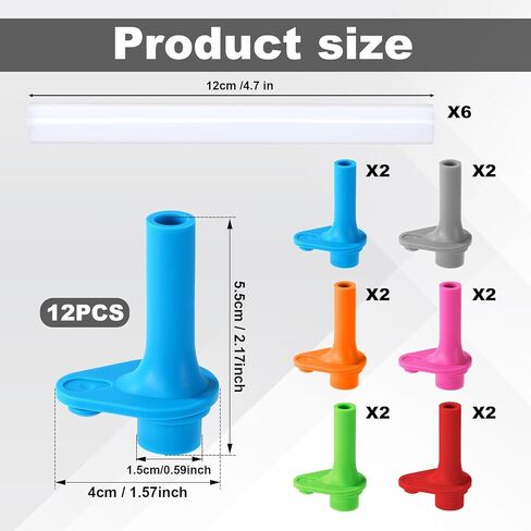 12pcs Replacement Bite Valve for Zak Designs Kelso 15oz, Silicone Mouthpiece Replacement Lid Parts with Straws BPA-Free Mouth Piece Reusable Straw Cup Accessories in Saudi Arabia