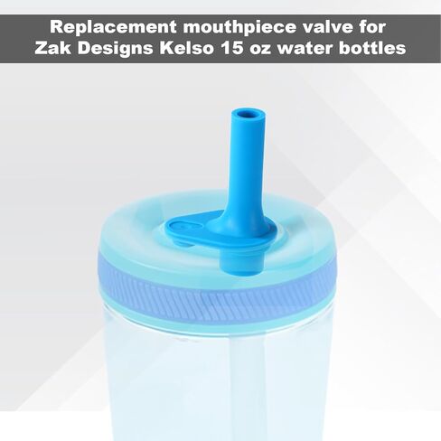 12pcs Replacement Bite Valve for Zak Designs Kelso 15oz, Silicone Mouthpiece Replacement Lid Parts with Straws BPA-Free Mouth Piece Reusable Straw Cup Accessories in Saudi Arabia