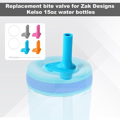 8pcs Replacement Bite Valve for Zak Designs Kelso 15oz, Silicone Reusable Mouthpiece with Cleaning Brush & Sealing Rings BPA-Free & Leak-Proof Straw Cup Lid Accessories for Zak (4 Colors) in Saudi Arabia