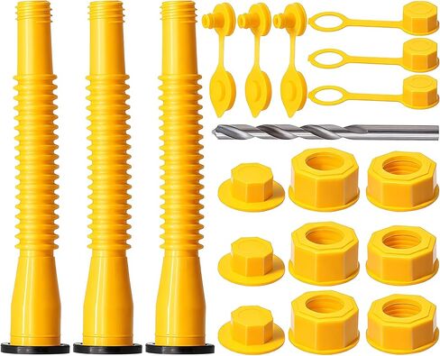 5 PCS Small Universal Can Vent Cap, Black Can Vent Cap Replacement Flexible Pour Nozzle Gasket Stopper Vent Cap Collar Caps, Compatible for Most of The Cans Old Style Water Gas Jug in Kuwait