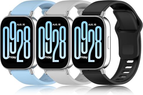 Bands for Redmi Watch 5 Active/Redmi Watch 5 Lite Straps for Women Men, [3 Pack ] Soft Silicone Smartwatch Belt Strap Replacement Wristbands Compatible with Xiaomi 5Lite/5Active Strap in Kuwait