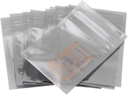 Antistatic Bags for Electronic Components 100 Pack 8x12 cm Resealable Zip Lock ESD Shielding Storage Bags in Saudi Arabia