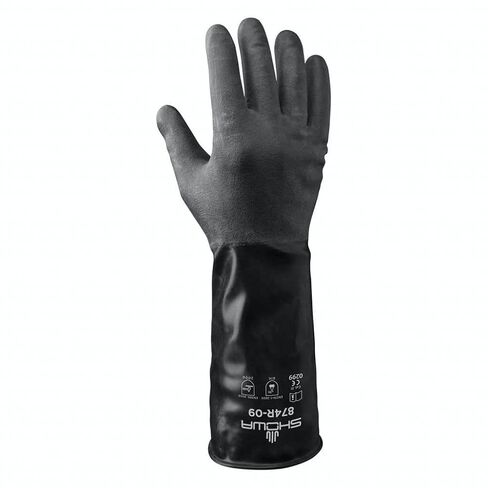 SHOWA 874 Butyl Chemical Resistant Safety Glove with Smooth Grip, Unlined, 14 mil Thick, 14" Length, Medium (1 Pair) in Saudi Arabia