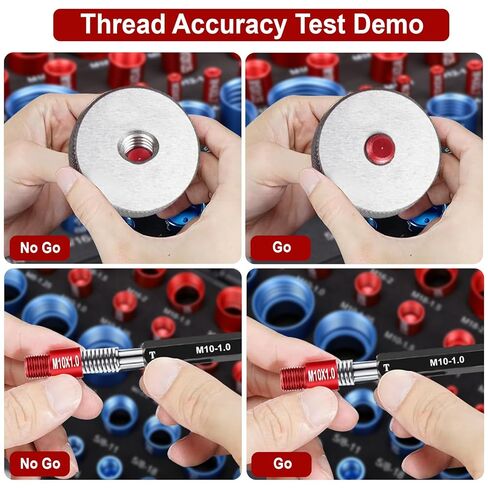Thread Checker 28 Imperial 24 Metric Units Kit | Nut and Bolt Thread Checker Set with Thread Measuring Tool SAE and Metric, Removable Thread Identifier Tool for Screws and Bolts in Saudi Arabia