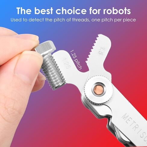 52 قطعة من صواميل ومسامير فحص الخيوط + مجموعة قياس الخيوط، 28 SAE (أزرق) و24 متري (أحمر) مع مقياس درجة 58 شفرة، مكتشف حجم المسمار المحمول للمساحات الضيقة، وإصلاح الميكانيكا، والمشروعات اليدوية in Kuwait