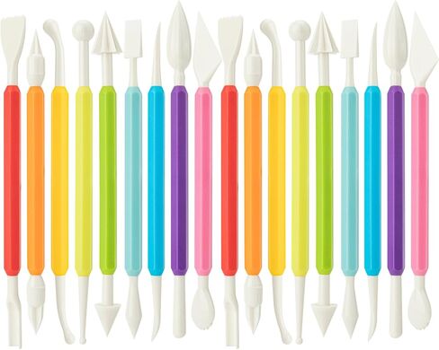 12PCS Pottery Tools Kit, Polymer Clay Tools Set for Sculpting, Air Dry Clay Tools, Ceramic Tools for Carving, Modeling, Molding, Shaping, Dotting, Trimming, Arts Crafts Supplies, Adults, Beginners in Kuwait