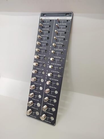 Thread Checker Gauge Tool, 30 Sizes Bolt and Nut Identifier Board, 15 Metric and 15 Standard Sizes in Saudi Arabia