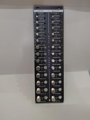 Thread Checker Gauge Tool, 30 Sizes Bolt and Nut Identifier Board, 15 Metric and 15 Standard Sizes in Saudi Arabia
