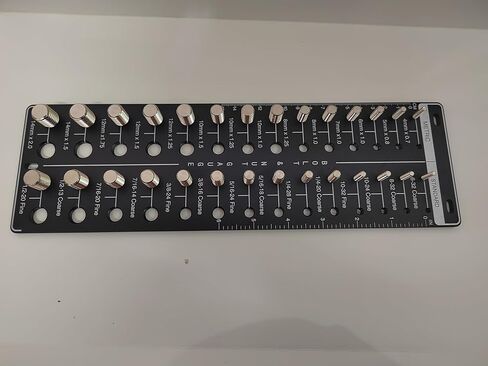 Thread Checker Gauge Tool, 30 Sizes Bolt and Nut Identifier Board, 15 Metric and 15 Standard Sizes in Saudi Arabia