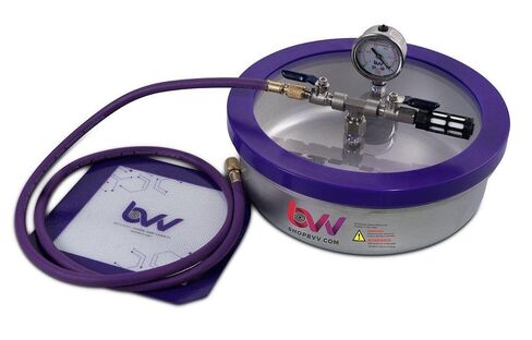 BVV 1 Gallon Flat Stainless Steel Chamber with Glass Lid in Saudi Arabia