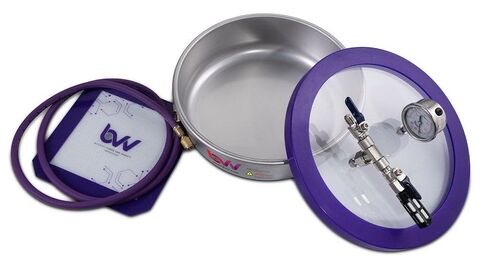 BVV 1 Gallon Flat Stainless Steel Chamber with Glass Lid in Saudi Arabia