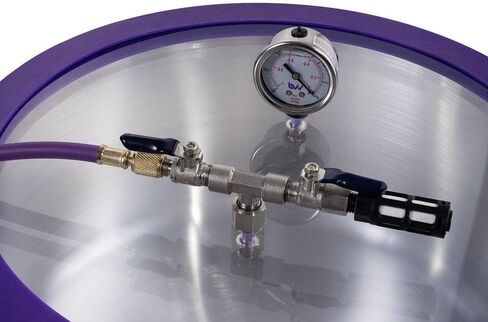 BVV 1 Gallon Flat Stainless Steel Chamber with Glass Lid in Saudi Arabia