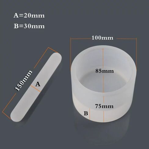 High-Purity Fused Silica Mortar & Pestle Set (100mm) for Laboratory use in Saudi Arabia