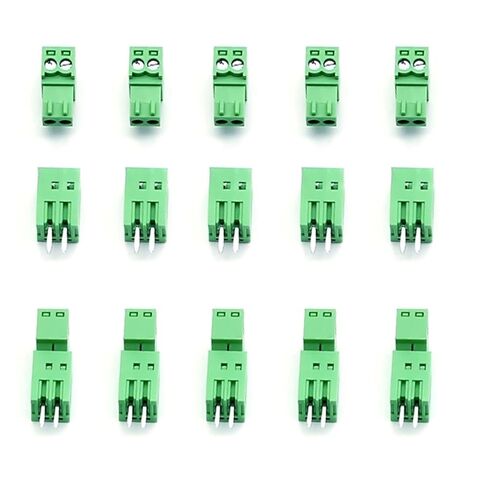 10 Set 3 Pin 3.81mm Pitch PCB Mount Screw Terminal Block Connector, Male Plug and Female Socket Pluggable Phoenix Type Connector in Saudi Arabia