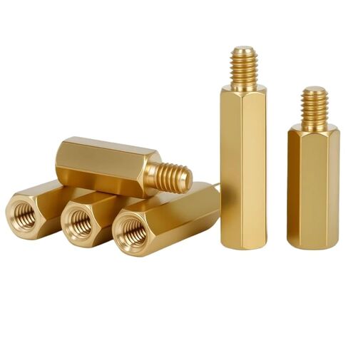M2.5 Hex Brass Board Rack Stud Spacers Threaded Motherboard Standoffs Male-Female PCB Support Spacing Screw Bolt Pillars Columns(13mm(20pcs)) in Kuwait