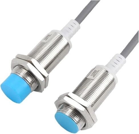 1 Pcs LM18 Inductive Proximity Sensor Metal Detection Proximity Switch IP68 1500Hz 16mm/10mm/8mm/5mm Distance NPN DC12/24V PLC(Flush,8MM-NPN NC) in Saudi Arabia