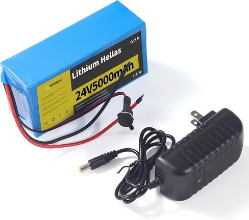 24V 5Ah Lithium Battery with 29.4V 1A Charger, 24 Volt Rechargeable Battery for DIY Projects in Kuwait
