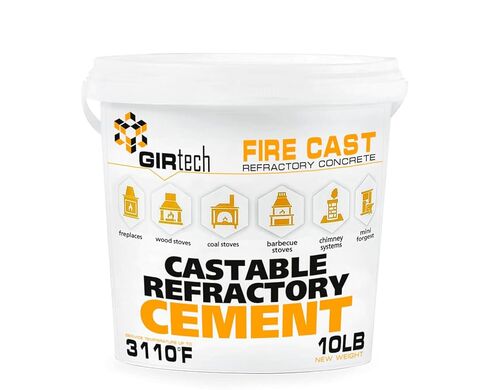 FireCast Castable Refractory Cement Mix 3110 Degree Fahrenheit 20 Lbs High Temperature Heat Resistant Fireproof Mortar Build Repair Pizza Oven Fire Places Forge Kiln Stove in Kuwait