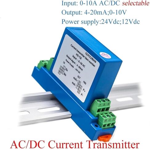 12-28Vdc 100A 150A AC DC Current Transformer Current Sensor Transmitter 0-10V 0-20mA Output(AC,Input 0-4A_12-28V_Out 0-10V) in Saudi Arabia